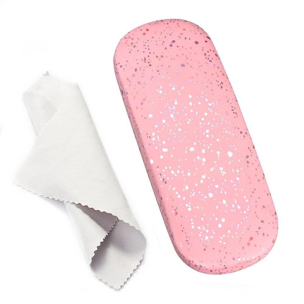 7811 Unisex Hard Shell Eyeglasses Cases GlassesPink Star